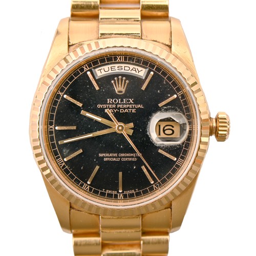 A Rolex 18ct gold gentleman's wristwatch,