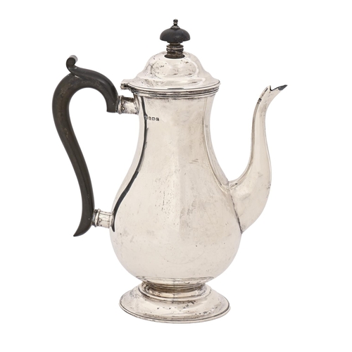 A George V silver baluster coffee