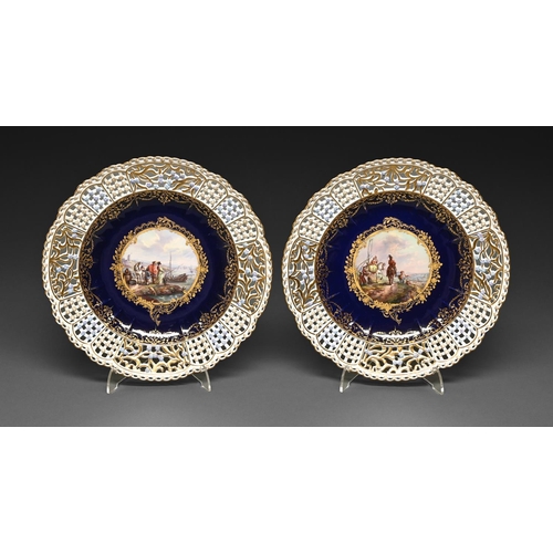 A pair of Meissen plates, late