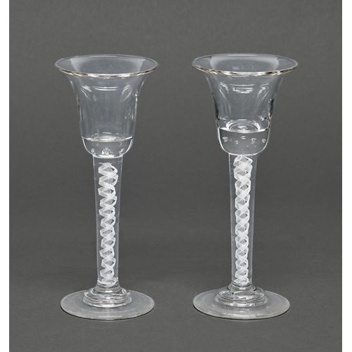 A pair of wine glasses, late 19th