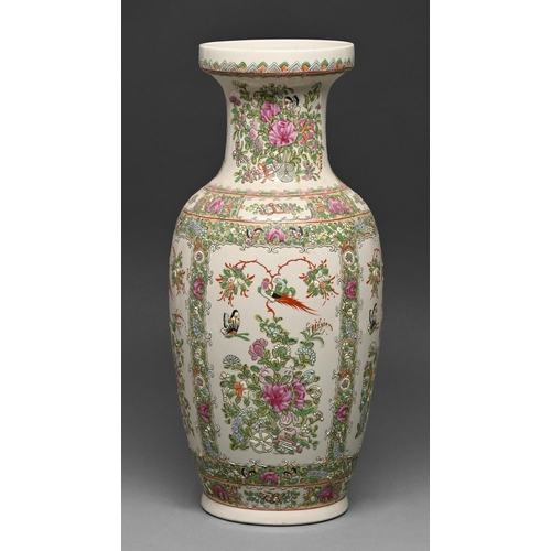 A Chinese Canton famille rose vase,