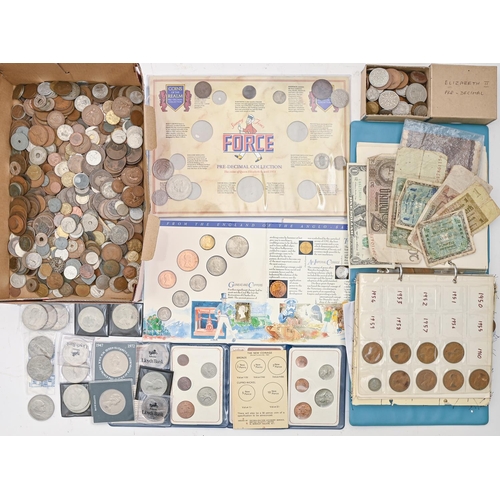 Miscellaneous British and foreign coins,mostly