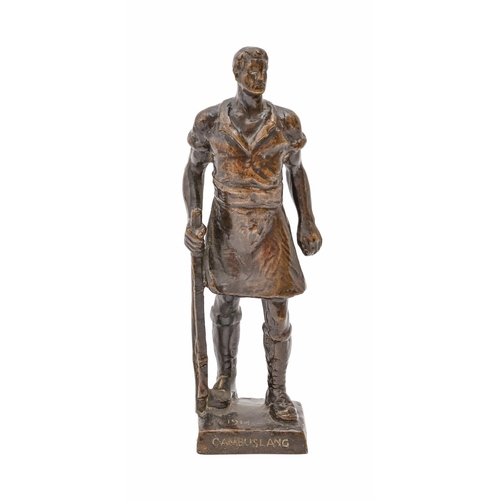 A bronze statuette of John McAlpine,