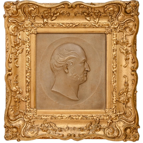 A composition bas relief portrait