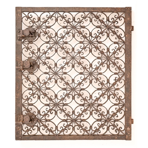 A French wrought iron casement
