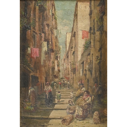 Italian School, 20th c - Street Scene,