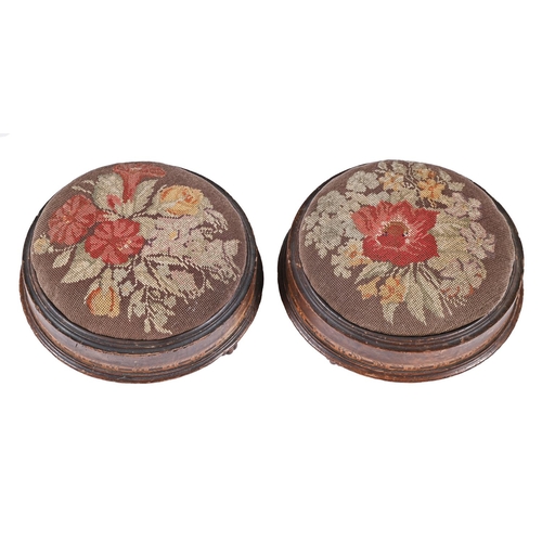 A pair of Victorian inlaid mahogany