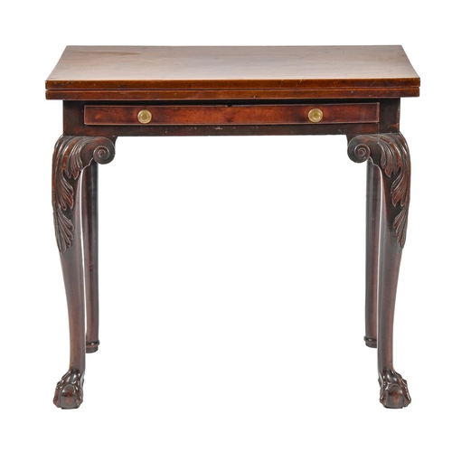 A George III mahogany tea table,