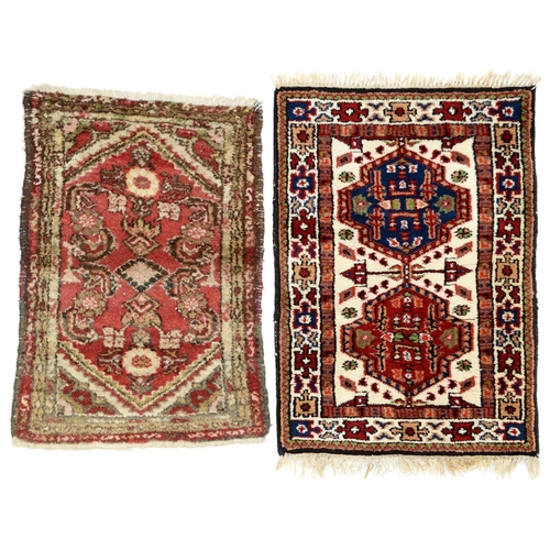 Two Persian mats, 86 x 63cm and