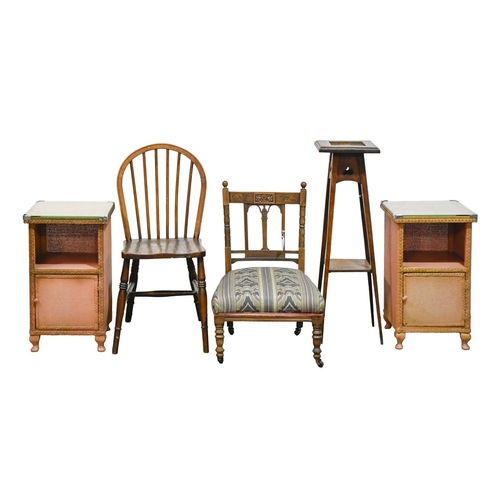 A pair of Lloyd Loom bedside cabinets, 62cm