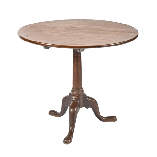 A George III mahogany tripod table,