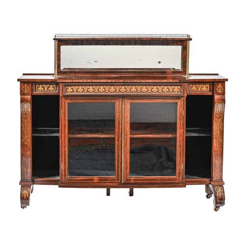 A Regency breakfront rosewood and