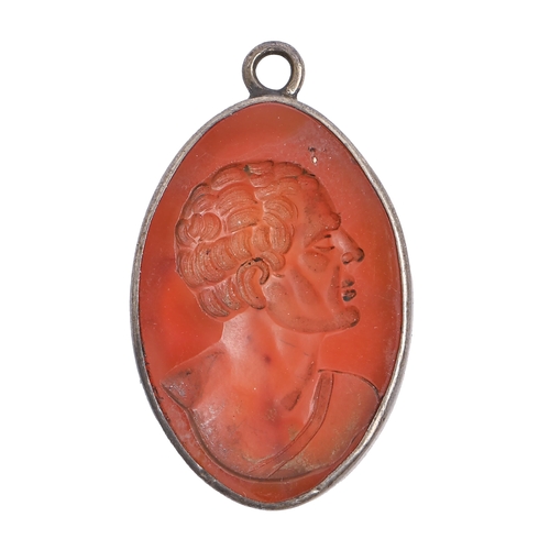 A carnelian intaglio gem, 19th