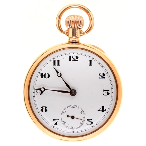 A 9ct gold keyless lever watch,