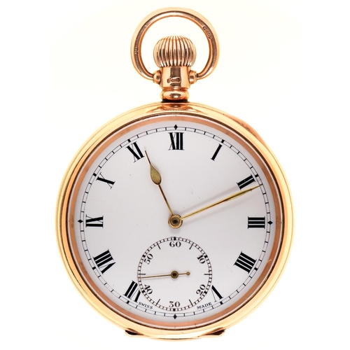 A 9ct gold keyless lever watch,