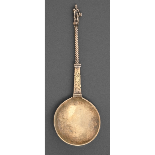 A Dutch silver gilt apostle spoon, the