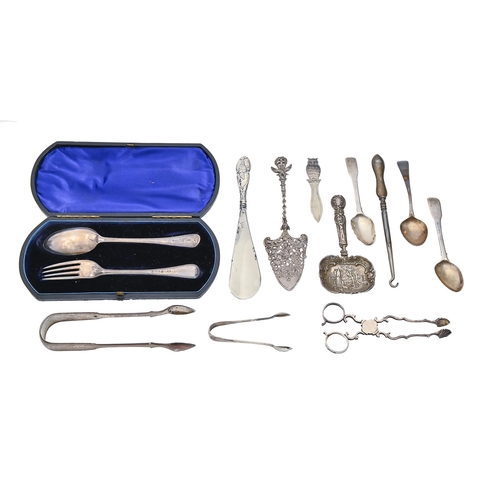 Miscellaneous small silver flatware,