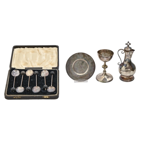 A George V silver communion set