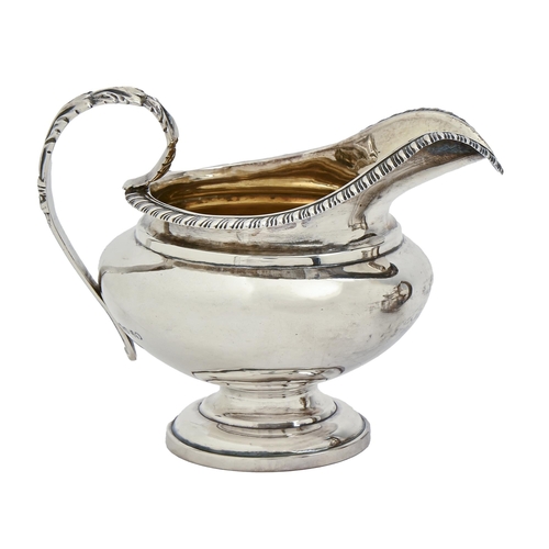 A William IV silver cream jug,