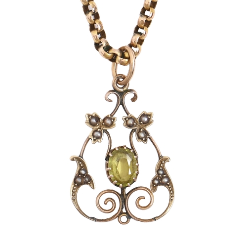 An Edwardian peridot and split