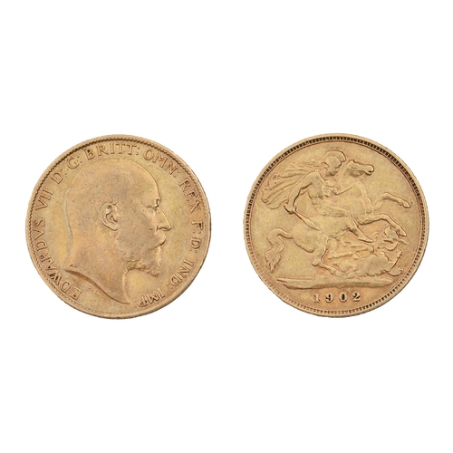 Gold coin. Half sovereign 1902