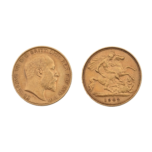 Gold coin. Half sovereign 1902