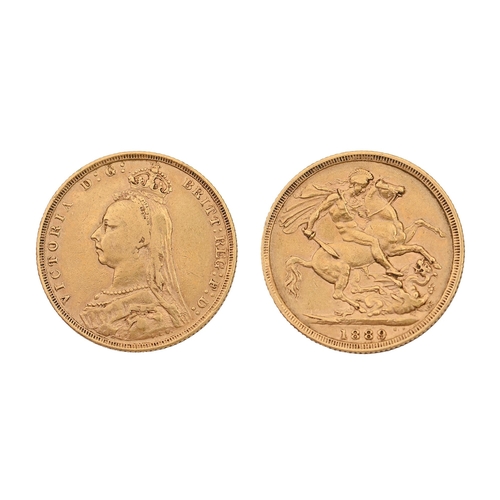 Gold coin. Sovereign 1889