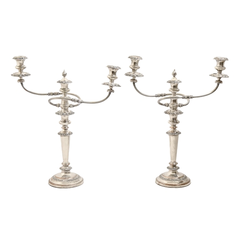 A pair of EPNS candelabra, early