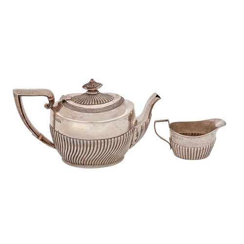 A Victorian silver teapot, the