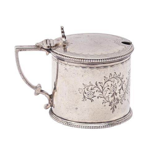 A Victorian silver mustard pot, with