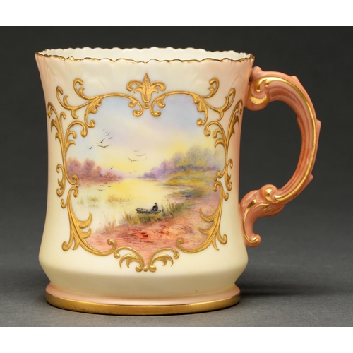 A Locke & Co Worcester mug, c1900,