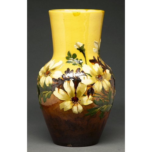 A Burmantofts art pottery vase, late