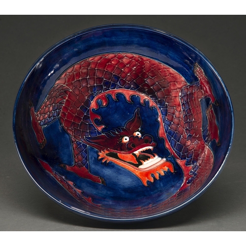 A Moorcroft dragon bowl, designed