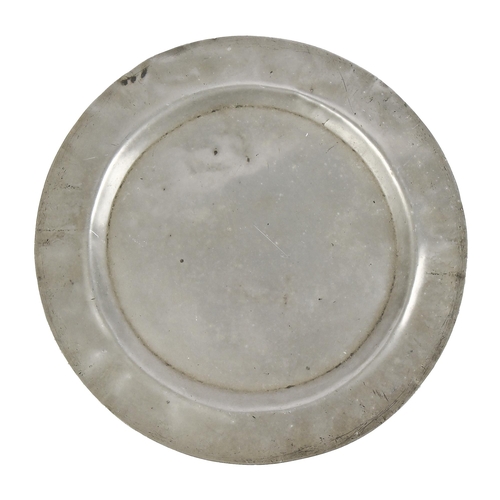An English pewter plate, early