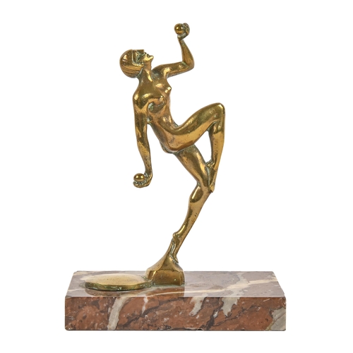 An Art Deco brass figure of a dancing