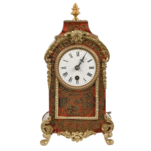 A French Boulle mantel timepiece,