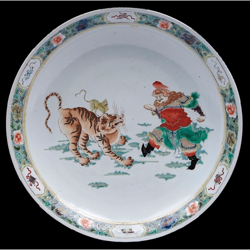 A Chinese famille verte dish, 19th