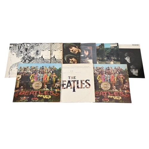 Vintage vinyl LP records, The Beatles,