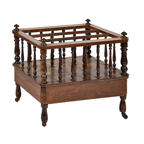 A Victorian rosewood canterbury,