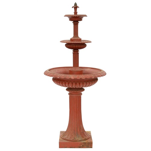 A cast iron garden fountain, 20th