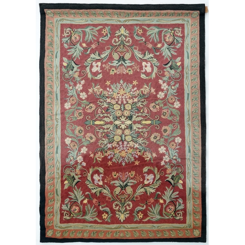 A Kashmir chain stitch rug, mid