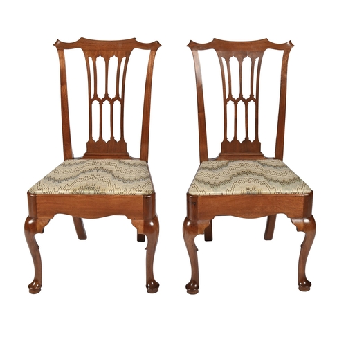 A pair of George III walnut and