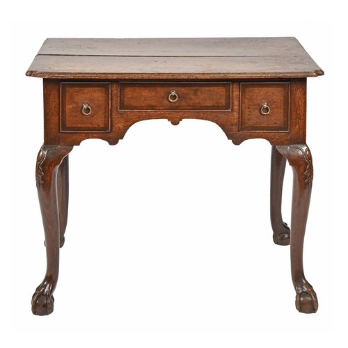 A George III oak low boy, on four