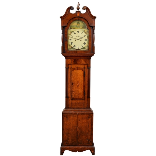 A Victorian oak and mahogany eight day