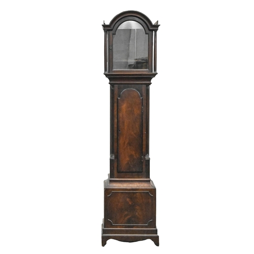 A mahogany longcase clock case,