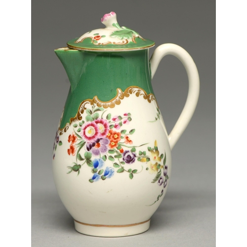 A Worcester hot milk jug and cover,