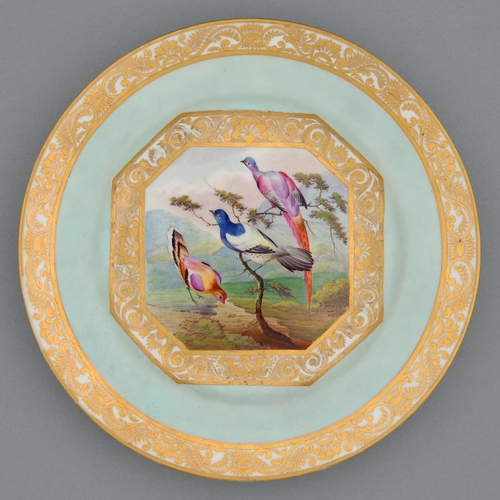 A Derby plate, c1820, painted by Richard