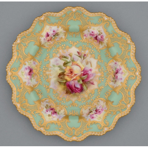 A Royal Worcester plate, c1917, painted