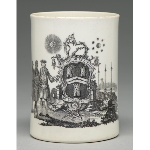 A Worcester cylindrical mug, c1760-1762,