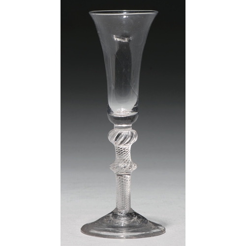 An ale glass, mid 18th c, the bucket